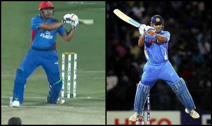 Afghanistan’s Hazratullah Zazai Modifies MS Dhoni’s Helicopter Shot to ...