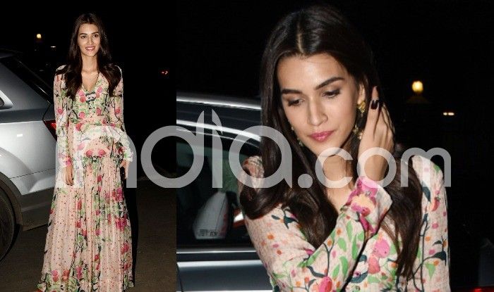 Kriti Sanon Spotted at Famous Restaurant in Juhu Donning Floral Peach ...