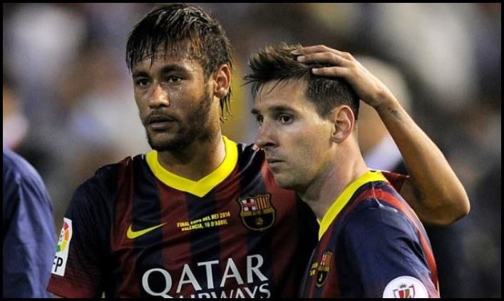 Messi and Neymar during their time at Barcelona football club