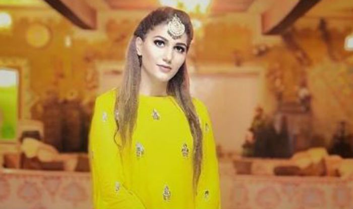 Haryanvi Hot Dancer Sapna Choudhary Looks Her Sexiest Best in Yellow Ethnic Gown And Maang Tikka in Her Latest Pictures India