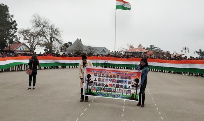 Pulwama Terror Attack: ABVP-led Students Take Out Tiranga Yatra in Shimla Pulwama Terror Attack: ABVP-led Students Take Out Tiranga Yatra in Shimla