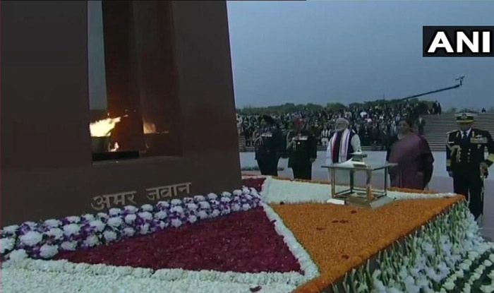PM Modi Inaugurates National War Memorial by Lighting Eternal Flame Below Obelisk