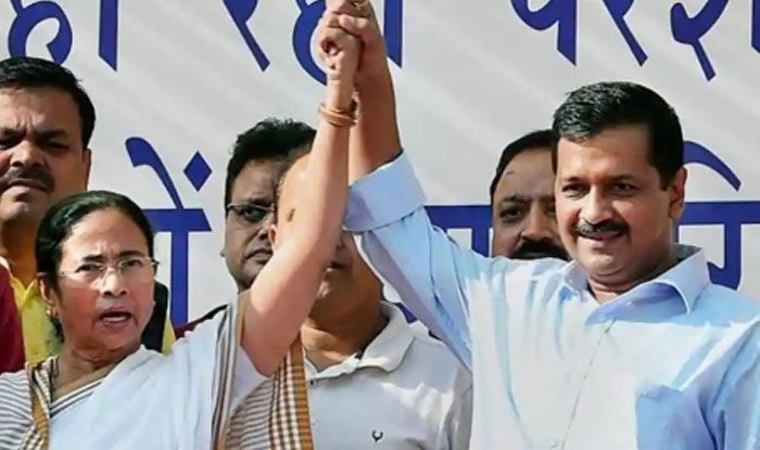 In show of strength, oppn leaders gather for 3rd time in a month at aap's rally, train guns on pm modi