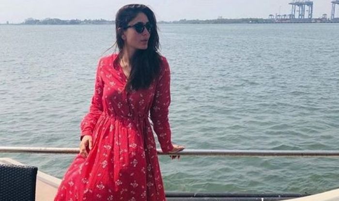 Kareena Kapoor Khan Looks Ready For Summer Posing in Red Maxi Dress Paired With Black Shades India