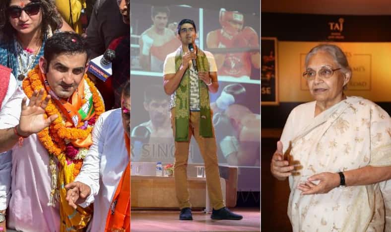 Gautam Gambhir, Vijender Singh and Sheila Dikshit