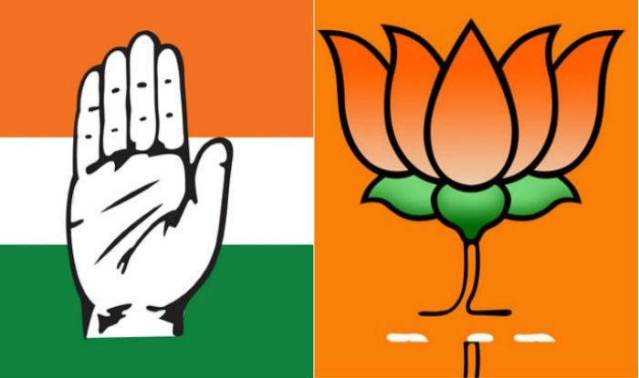 Congress and BJP party symbols