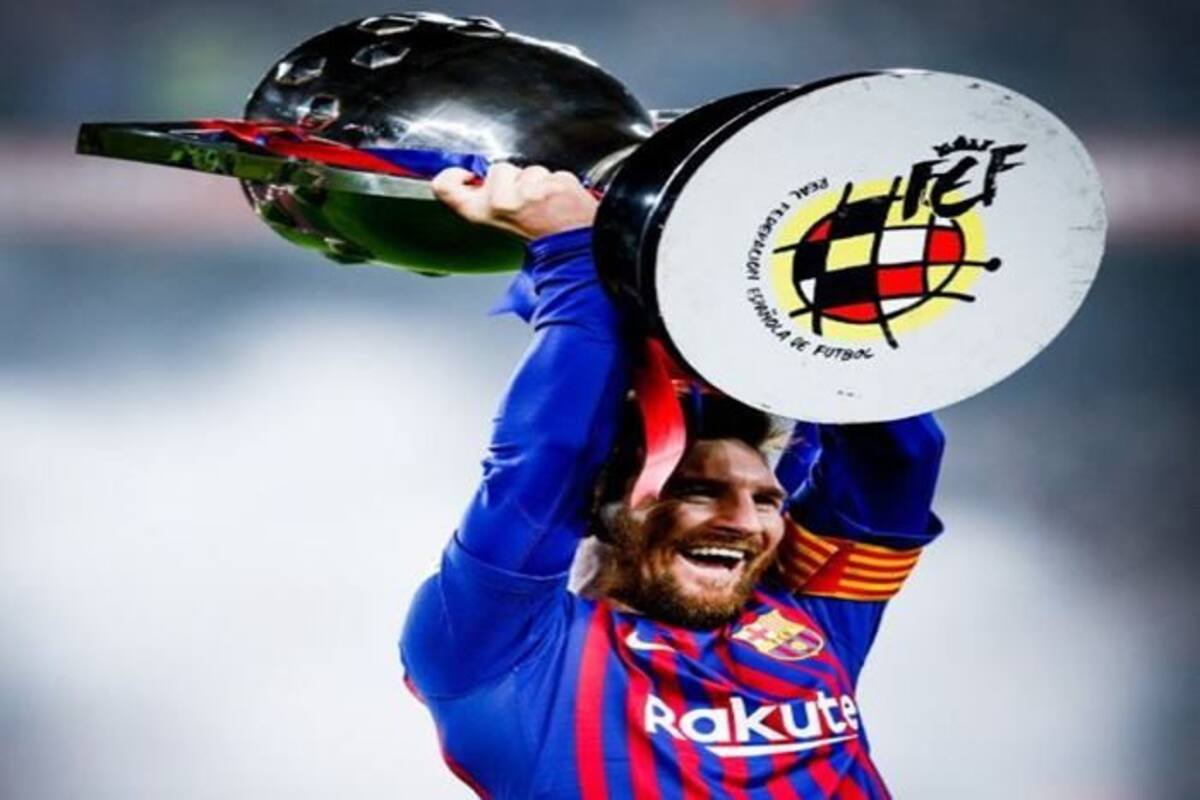 Lionel Messi Scores Winner As Barcelona Win 26th La Liga Title Watch Celebrations India Com
