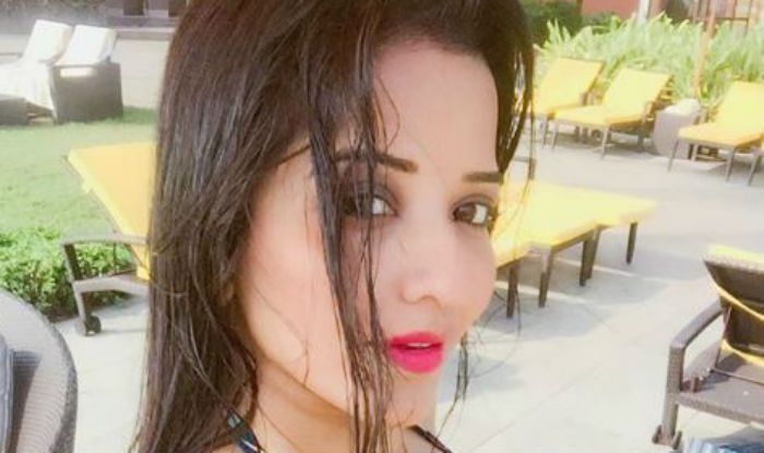 Bhojpuri Hot Bomb Monalisa Beats The Heat In Multicolour Monokini And