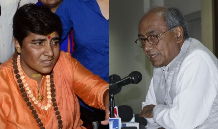 Sadhvi Pragya Singh Thakur and Digvijay Singh