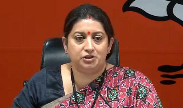 BJP leader Smriti Irani