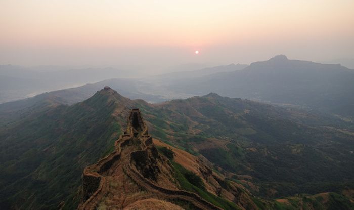 Monsoon landscapes around Torna Fort in western ghats near Pune, Maharashtra,  India Stock Photo - Alamy