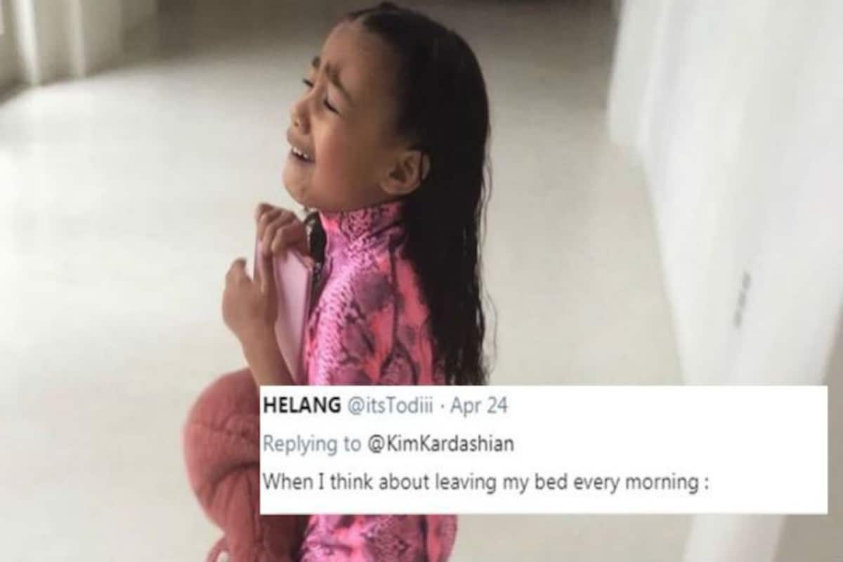 Kim Kardashian S Daughter North West S Cute Tantrum Pic Becomes A Meme See Here India Com