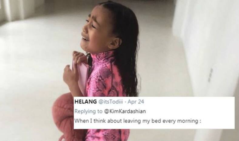 Kim Kardashian’s Daughter North West’s Cute Tantrum Pic Becomes a Meme, See Here