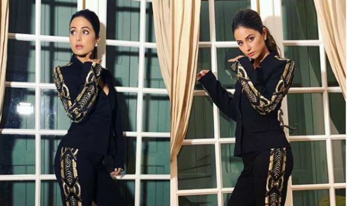 Hina Khan Looks Uber Hot in Black And Golden Pantsuit as She Attends  Chopard Party at Cannes Film Festival