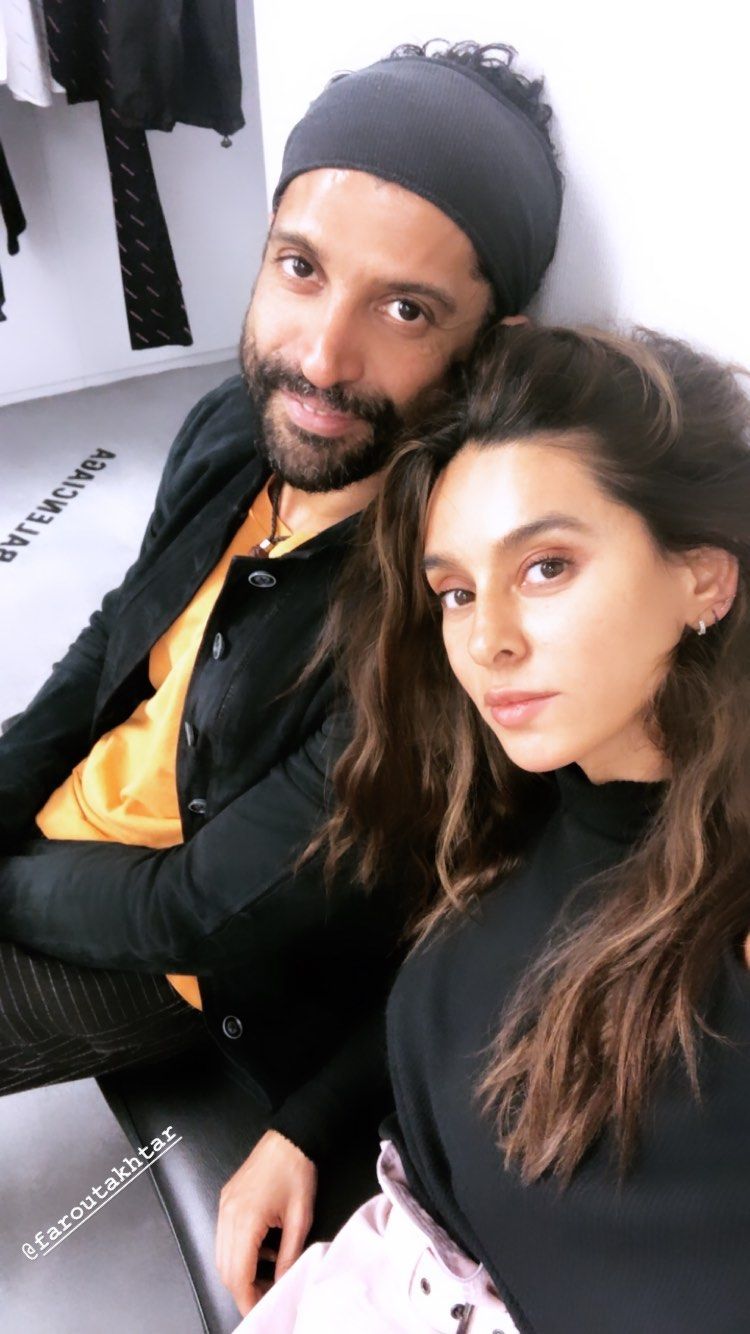 Farhan Akhtar and Shibani Dandekar in London
