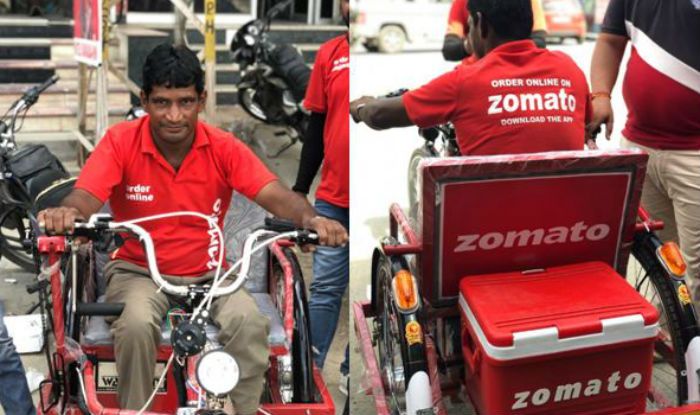zomato bicycle delivery