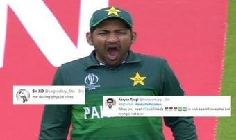 Sarfraz Ahmed TROLLED For Being Lazy During ICC Cricket World Cup 2019  Match Between India And Pakistan at Old Trafford | WATCH VIDEO 
