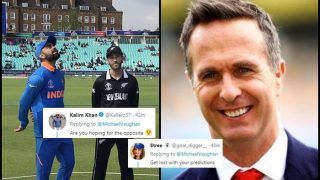 Michael Vaughan Predicts India Will Beat New Zealand in ICC Cricket World Cup 2019 Match at Trent Bridge, Twitter Feel Otherwise | SEE POSTS Michael Vaughan Predicts India Will Beat New Zealand in ICC Cricket World Cup 2019 Match at Trent Bridge, Twitter Feel Otherwise | SEE POSTS