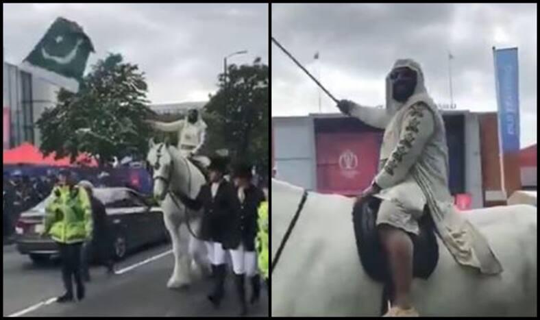 India vs Pakistan, Virat Kohli, Pakistan Fan, Fan comes on a horse, Ind vs Pak, Pak vs Ind, ICC Cricket World Cup 2019, ICC World Cup 2019, Manchester, Old Trafford, Indian Cricket Team, Pakistan Cricket Team, Green Signal, Cricket News