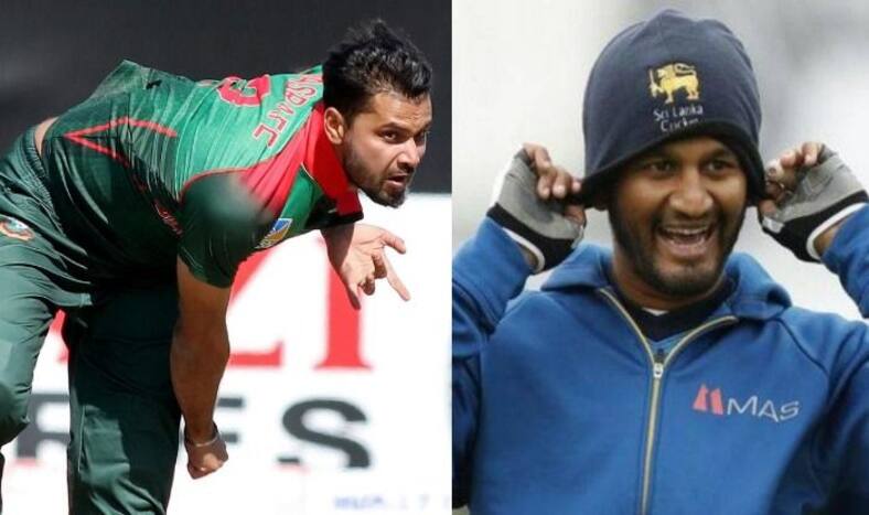 Mashrafe Mortaza and Dimuth Karunaratne