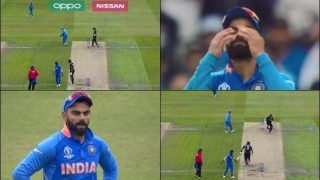 As MS Dhoni Misses Easy Catch, Virat Kohli Reacts During ICC Cricket World Cup 2019 Semi-Final 1 Between India-New Zealand As MS Dhoni Misses Easy Catch, Virat Kohli Reacts During ICC Cricket World Cup 2019 Semi-Final 1 Between India-New Zealand