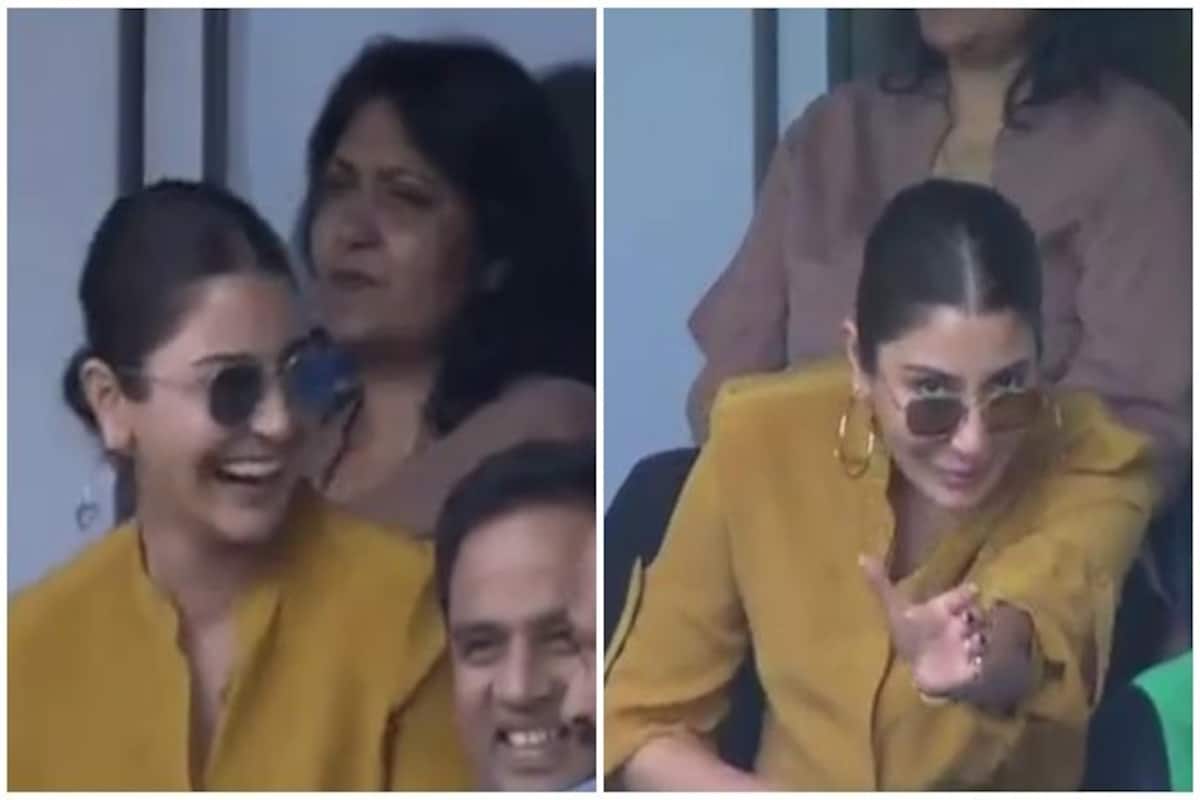 Anushka Sharma is it a four Virat Kohli India vs New Zealand ICC Cricket world Cup 2019 Anushka Sharma is it a four Virat Kohli India vs New Zealand ICC Cricket world Cup 2019
