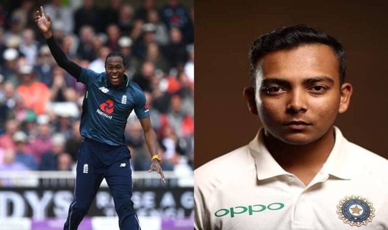Jofra Archer, Prithvi Shaw, Archer on Prithvi Shaw, Archer on Shaw Doping Ban, Prithvi Shaw Doping Ban, Prithvi Shaw Doping Suspension, Archer predicts Prithvi Shaw doping ban, Cricket News, Prithvi Shaw Suspension, Archer on Shaw Ban, England Cricket, Team India, ICC World Cup 2019