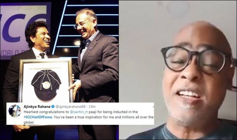 Sachin Tendulkar, Vinod Kambli, Ajinkya Rahane, Sachin Tendulkar becomes sixth Indian to be inducted, Sachin Tendulkar included in ICC Hall of Fame, ICC Hall of Fame, Sachin Tendulkar records, God of Cricket, Little Master, Indian Cricket Team, Hall of Fame List, Players Included in Hall of Fame, Cricket News