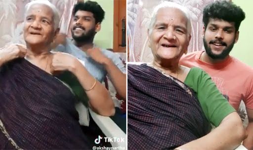 Grandmom and grandson's Viral Tik Tok Videos Will Win Your Heart Screenshot from Tik Tok Viral video