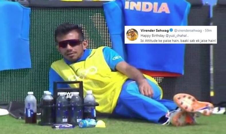 Virender Sehwag Trolls Yuzvendra Chahal, Virender Sehwag wishes Chahal, Happy Birthday Yuzvendra Chahal, Yuzvendra Chahal turns 29, India tour of West Indies, Ind vs WI, WI vs Ind, Cricket News, Indian Cricket Team, Team India