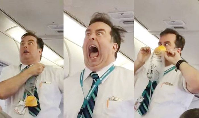 Canadian Flight Attendant Makes Safety Displays in a Hilarious Way Canadian Flight Attendant Makes Safety Displays in a Hilarious Way