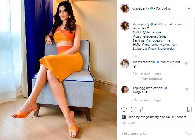 Dia Mirza and Kajal Aggarwal's comments on Diana Penty's Instagram post