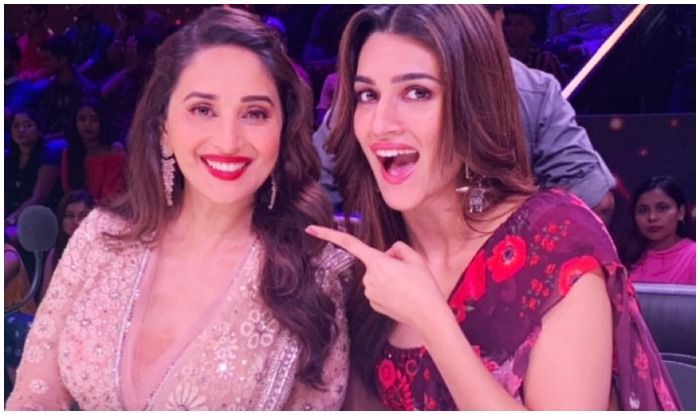 Kriti Sanon Lives Her Fan Girl Moment With Madhuri Dixit As They Blow Kisses And Shoot