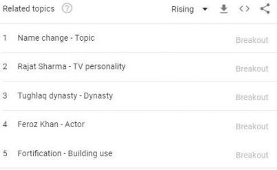 Top related queries (Screenshot)