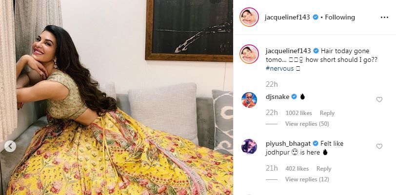 DJ Snake's comment on Jacqueline Fernandez' hot picture