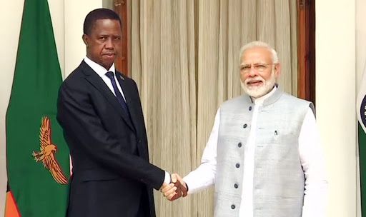 PM Modi Meets Zambia President in Hyderabad House to Review Bilateral Relations PM Modi Meets Zambia President in Hyderabad House to Review Bilateral Relations