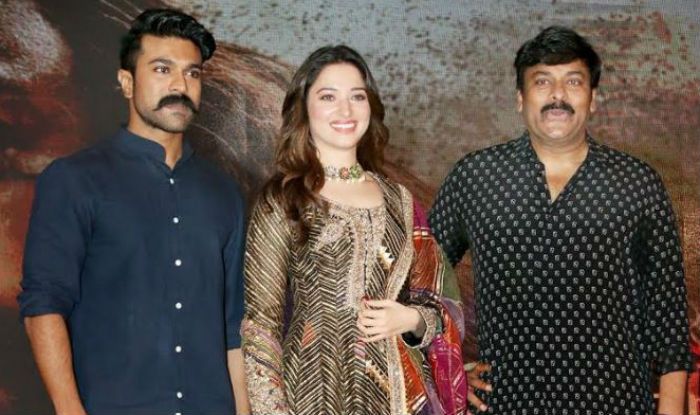 Cheeranjeevi With Sye Raa Narasimha Reddy Team at Teaser Launch Cheeranjeevi With Sye Raa Narasimha Reddy Team at Teaser Launch