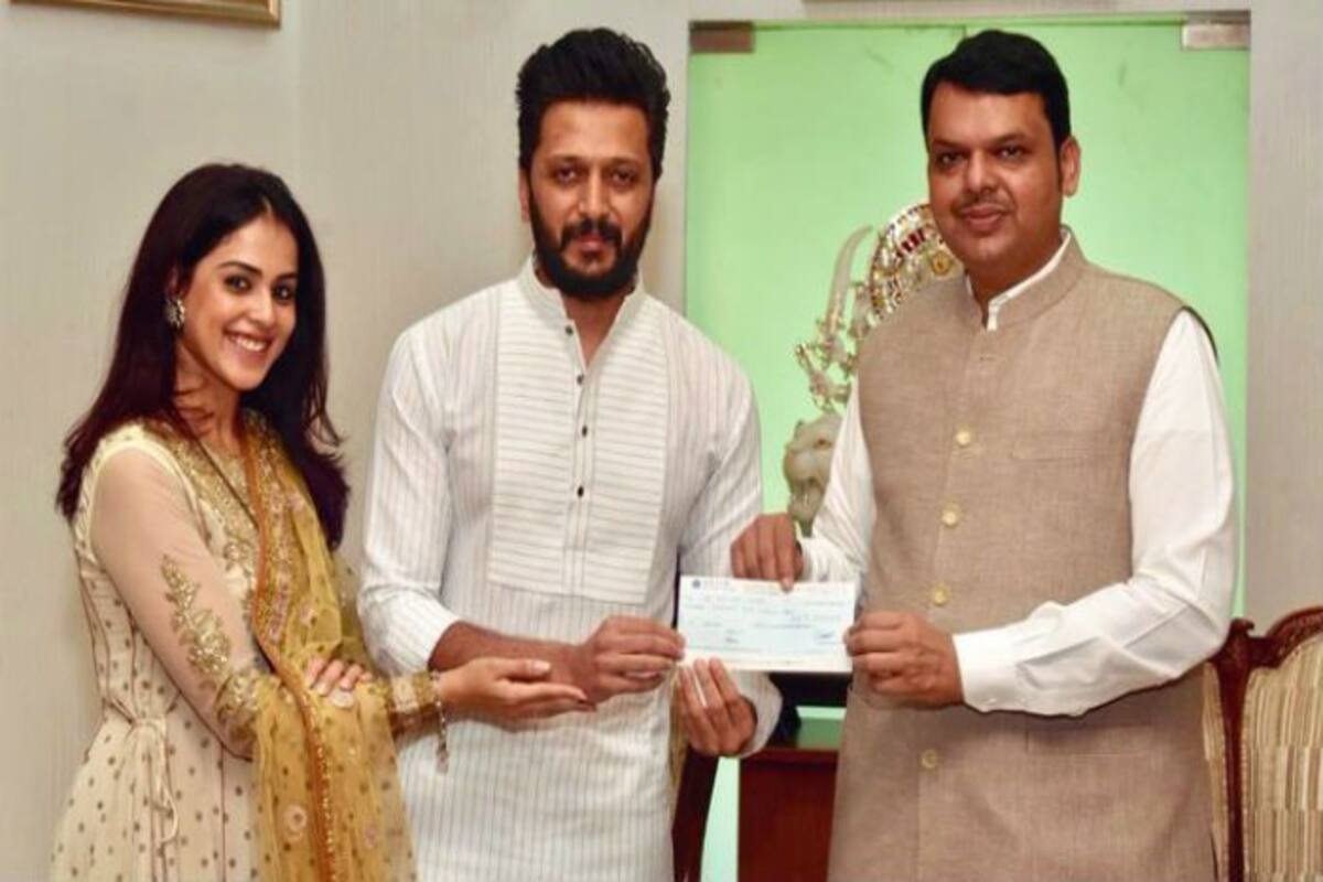 Riteish Deshmukh And Genelia D Souza Donate Rs 25 Lakh To Cm Relief Fund For Maharashtra Floods India Com