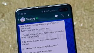 Tata Sky on WhatsApp: How to check balance, add and drop packs with simple text messages Tata Sky on WhatsApp: How to check balance, add and drop packs with simple text messages