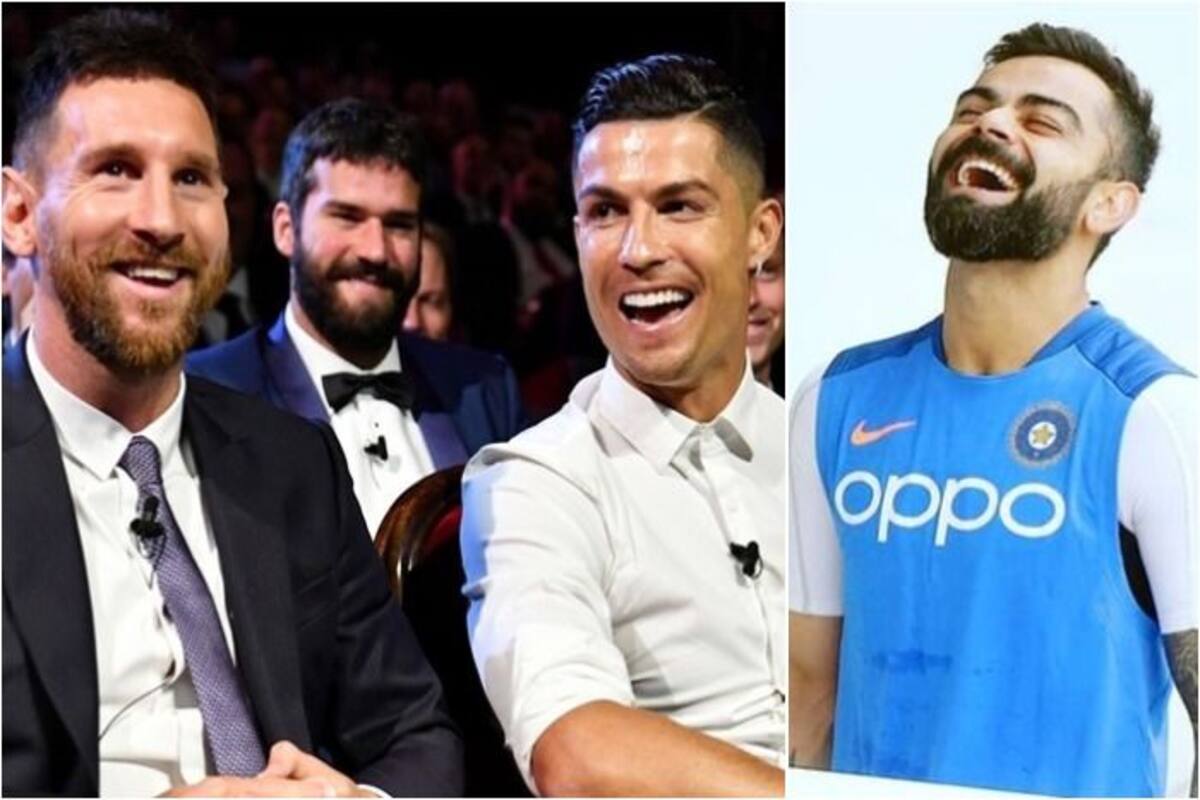 Virat Kohli reacts as Ronaldo and Messi's first-ever joint
