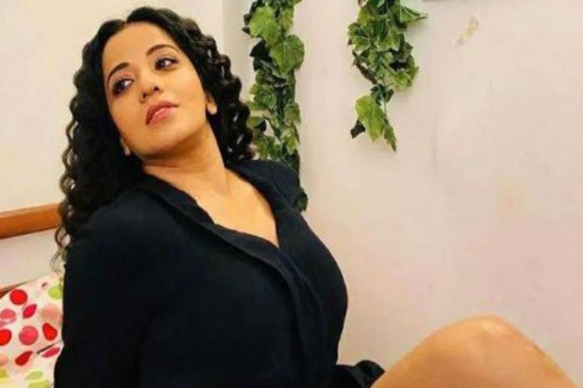 Bhojpuri Bomb Monalisa Flaunts Her Sexy Thighs, Poses Sensuously in Black  High Slit Dress
