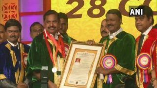 Tamil Nadu CM Edappadi K Palaniswami Receives Doctorate From Dr MGR Educational & Research Institute, Says ‘My Responsibilities Are More Now’ Tamil Nadu CM Edappadi K Palaniswami Receives Doctorate From Dr MGR Educational & Research Institute, Says ‘My Responsibilities Are More Now’