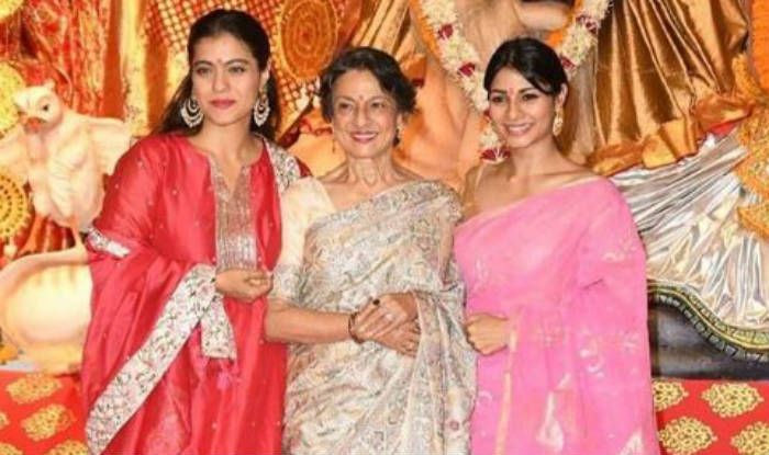 Kajol Kick- Starts Her Durga Puja With Mom Tanuja And Sister Tanishaa ...