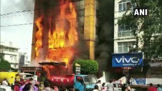 Indore: Massive Fire Breaks Out at a Four-storey Hotel, no Casualty so Far Indore: Massive Fire Breaks Out at a Four-storey Hotel, no Casualty so Far
