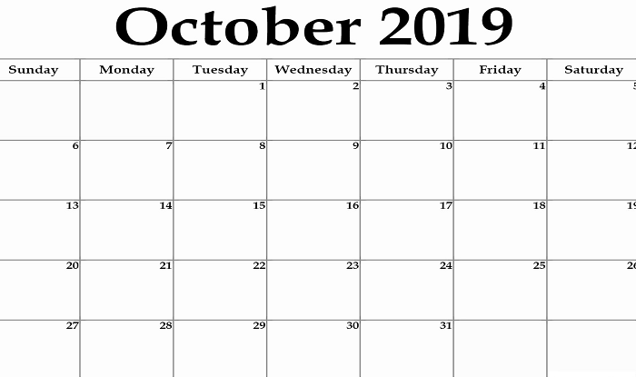 October 2019: Click Here to Know Dates, Holidays And Other Crucial ...