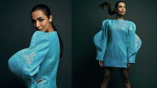 Malaika Arora is Being Little Bit Too Extra in These Blue Dramatic Sleeves, Take a Look Malaika Arora is Being Little Bit Too Extra in These Blue Dramatic Sleeves, Take a Look