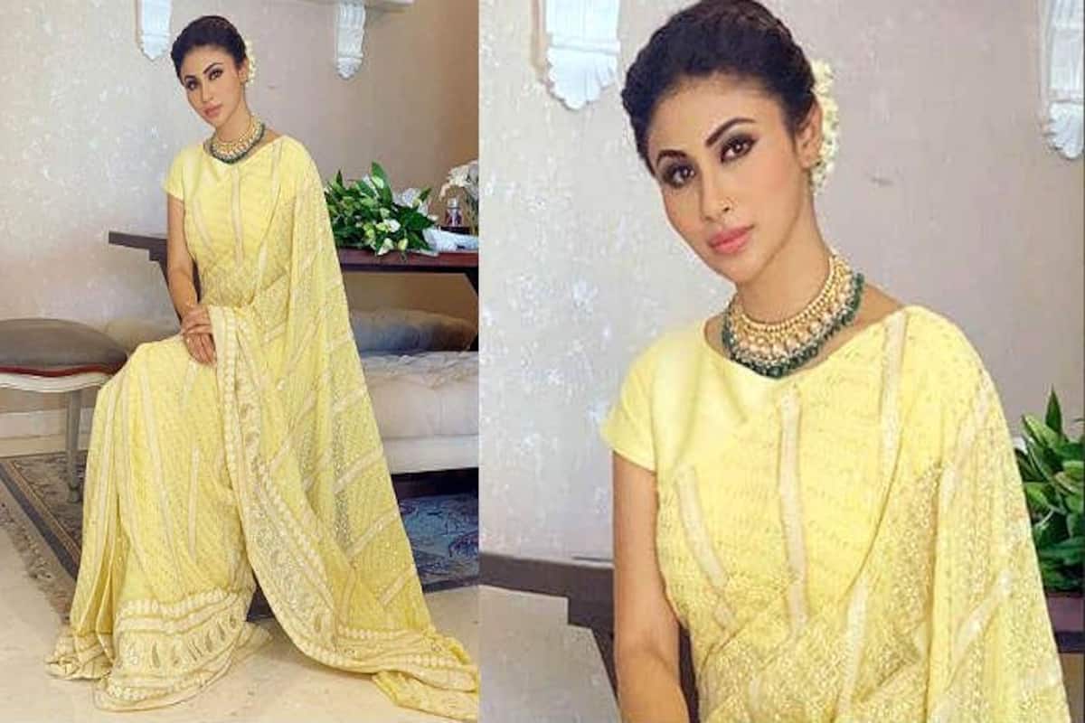Mouni Roy&#39;s Lime-Yellow Saree is Breath of Fresh Air Among so Many OTT Festive Looks This Diwali | India.com