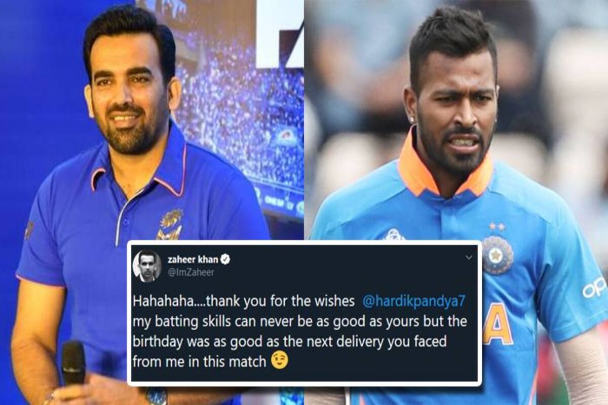 Zaheer Khan With A Fitting Reply To Hardik Pandya S Distasteful Birthday Wish Cricket News India Com