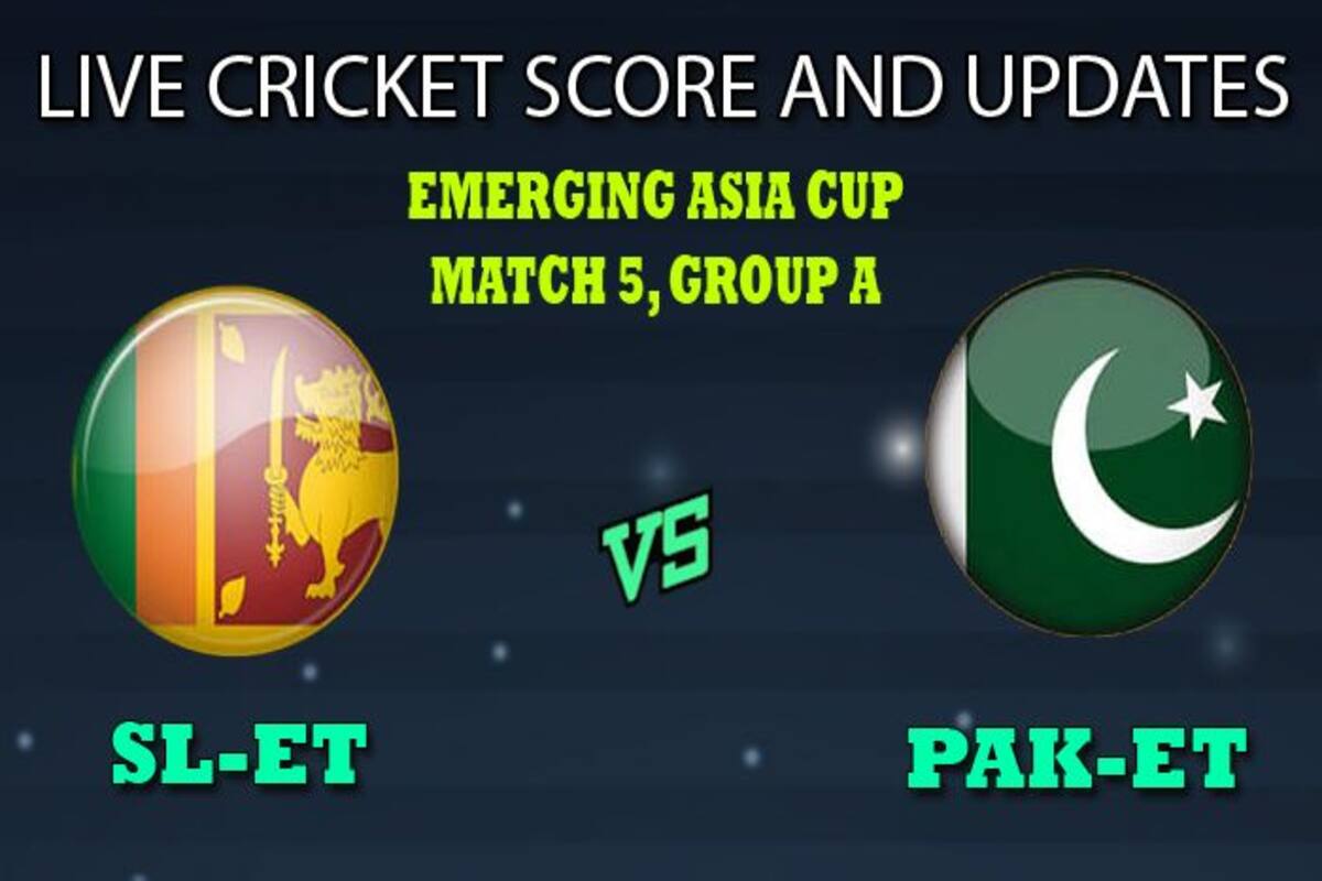 Dream11 Team Prediction Sri Lanka U23 vs Pakistan U23, Emerging Asia Cup  2019, SL-ET vs PAK-ET Match 5 Group A, Pakistan U23 v Sri Lanka U23 in  India – Cricket Prediction Tips