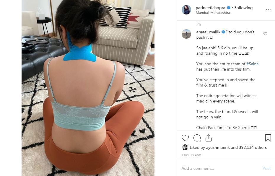Amaal Mallik's motivating comment on Parineeti Chopra's Instagram post